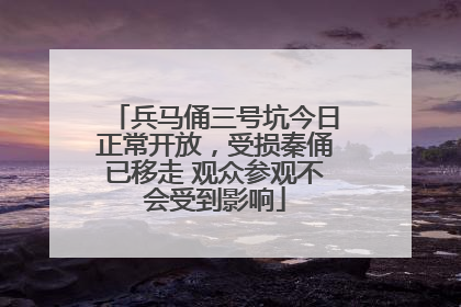 兵马俑三号坑今日正常开放，受损秦俑已移走 观众参观不会受到影响