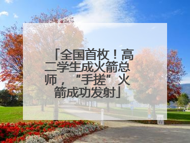 全国首枚！高二学生成火箭总师，“手搓”火箭成功发射