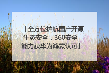 全方位护航国产开源生态安全，360安全能力获华为鸿蒙认可