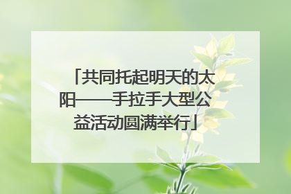 共同托起明天的太阳——手拉手大型公益活动圆满举行