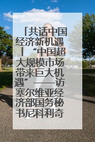共话中国经济新机遇丨“中国超大规模市场带来巨大机遇”——访塞尔维亚经济部国务秘书尼科利奇