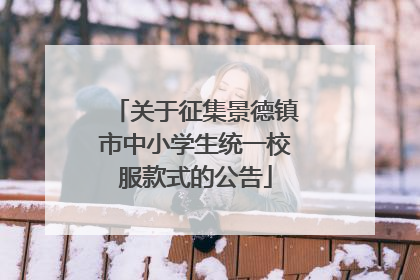 关于征集景德镇市中小学生统一校服款式的公告