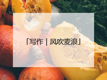 写作｜风吹麦浪