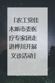 农工党佳木斯市委医疗专家团走进桦川开展义诊活动