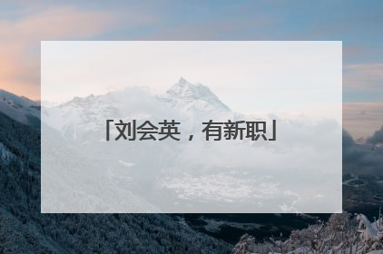 刘会英，有新职