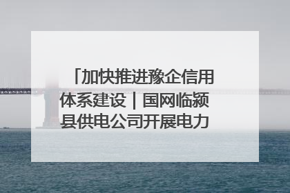 加快推进豫企信用体系建设｜国网临颍县供电公司开展电力行业信用企业现场咨询访谈工作