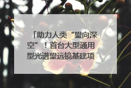 助力人类“望向深空”！首台大型通用型光谱望远镜基建项目破土动工