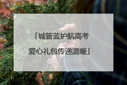 城管蓝护航高考 爱心礼包传递温暖