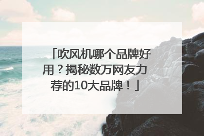 吹风机哪个品牌好用？揭秘数万网友力荐的10大品牌！
