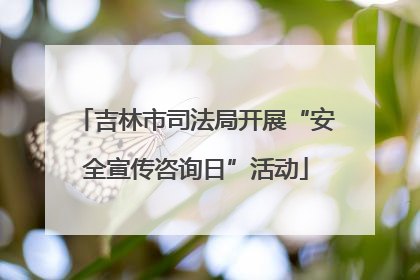 吉林市司法局开展“安全宣传咨询日”活动