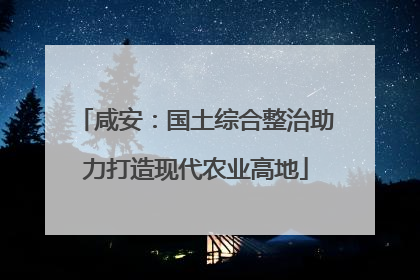 咸安：国土综合整治助力打造现代农业高地