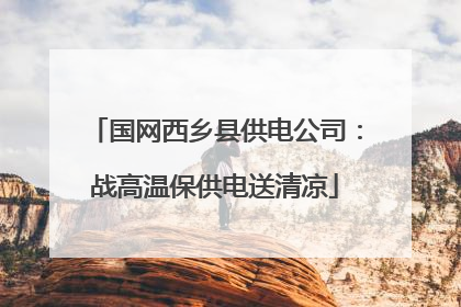 国网西乡县供电公司：战高温保供电送清凉