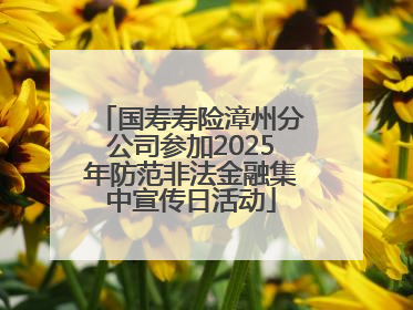 国寿寿险漳州分公司参加2025年防范非法金融集中宣传日活动