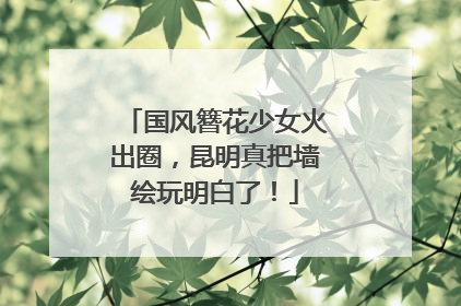 国风簪花少女火出圈，昆明真把墙绘玩明白了！