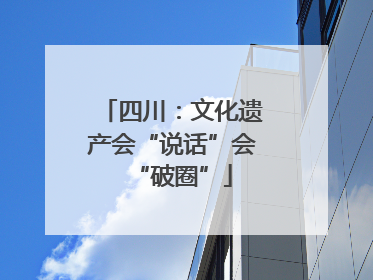 四川：文化遗产会“说话”会“破圈”