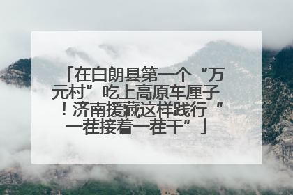 在白朗县第一个“万元村”吃上高原车厘子！济南援藏这样践行“一茬接着一茬干”