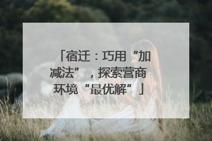宿迁：巧用“加减法”，探索营商环境“最优解”