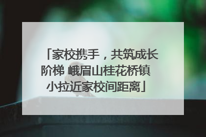 家校携手，共筑成长阶梯 峨眉山桂花桥镇小拉近家校间距离