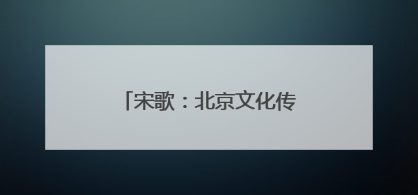 宋歌：北京文化传承创新的革新引擎