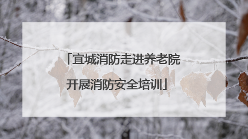 宜城消防走进养老院开展消防安全培训