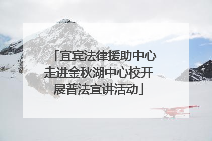 宜宾法律援助中心走进金秋湖中心校开展普法宣讲活动