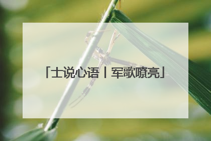 士说心语丨军歌嘹亮
