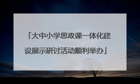 大中小学思政课一体化建设展示研讨活动顺利举办