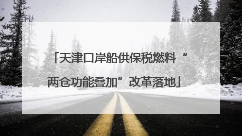 天津口岸船供保税燃料“两仓功能叠加”改革落地