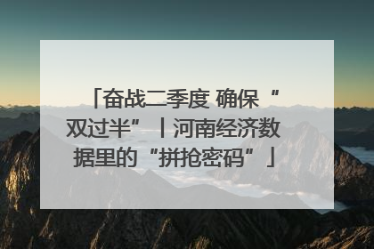 奋战二季度 确保“双过半”丨河南经济数据里的“拼抢密码”