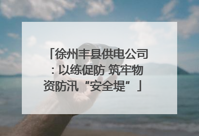 徐州丰县供电公司：以练促防 筑牢物资防汛“安全堤”