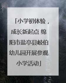 小学初体验，成长新起点 绵阳市盐亭县岐伯幼儿园开展参观小学活动