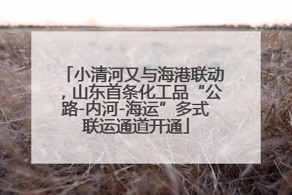 小清河又与海港联动，山东首条化工品“公路-内河-海运”多式联运通道开通
