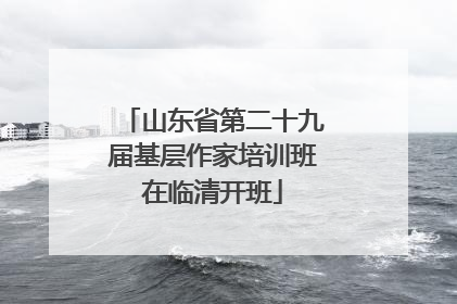 山东省第二十九届基层作家培训班在临清开班