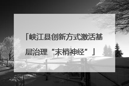 峡江县创新方式激活基层治理“末梢神经”