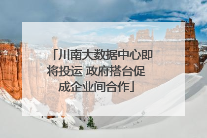川南大数据中心即将投运 政府搭台促成企业间合作