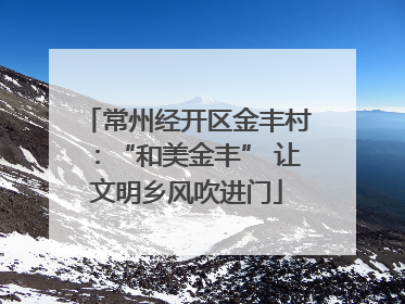 常州经开区金丰村：“和美金丰” 让文明乡风吹进门