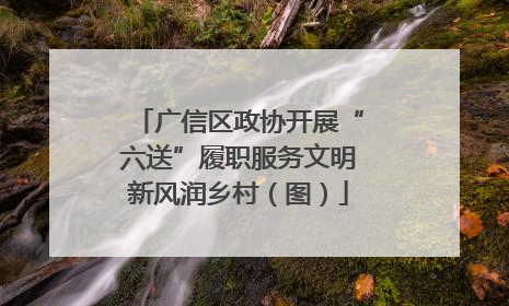广信区政协开展“六送”履职服务文明新风润乡村（图）