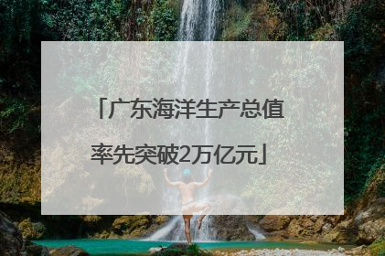 广东海洋生产总值率先突破2万亿元