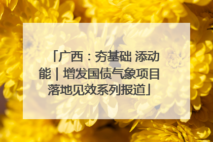 广西：夯基础 添动能｜增发国债气象项目落地见效系列报道