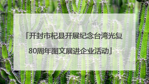 开封市杞县开展纪念台湾光复80周年图文展进企业活动