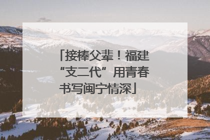 接棒父辈！福建“支二代”用青春书写闽宁情深