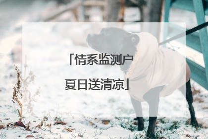 情系监测户 夏日送清凉