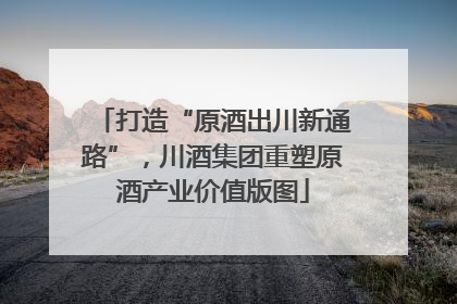 打造“原酒出川新通路”，川酒集团重塑原酒产业价值版图