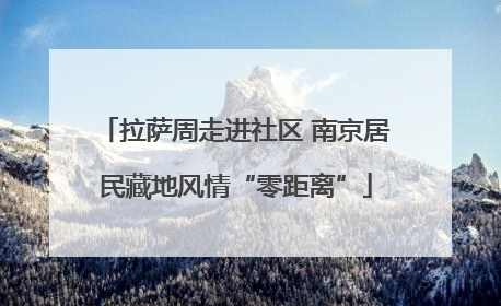 拉萨周走进社区 南京居民藏地风情“零距离”