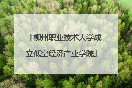柳州职业技术大学成立低空经济产业学院