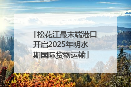 松花江最末端港口开启2025年明水期国际货物运输