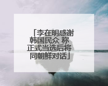 李在明感谢韩国民众 称正式当选后将同朝鲜对话