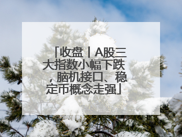 收盘丨A股三大指数小幅下跌，脑机接口、稳定币概念走强