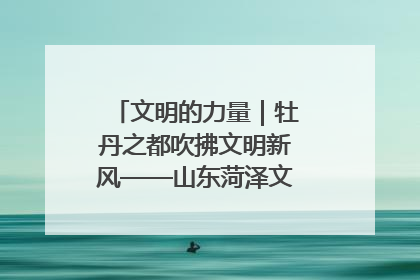 文明的力量｜牡丹之都吹拂文明新风——山东菏泽文明创建一线见闻