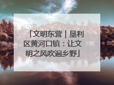 文明东营｜垦利区黄河口镇：让文明之风吹遍乡野